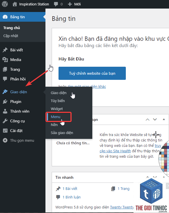 theme wordpress menu không click được