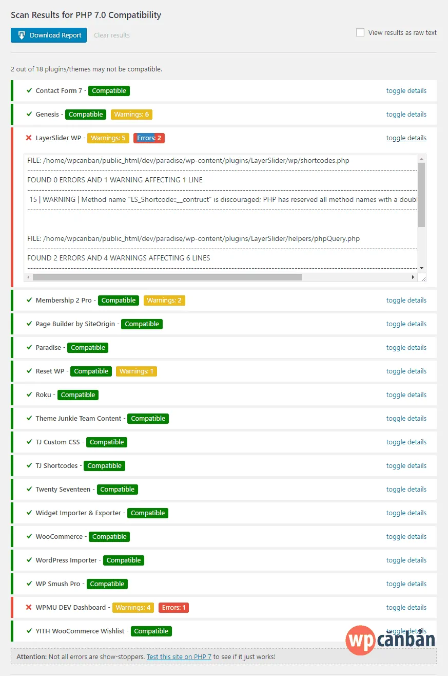 theme wordpress php compatibility lỗi - Hình 4