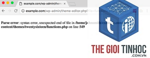 theme wordpress php parse error