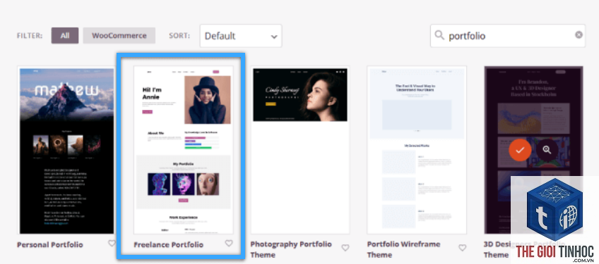 theme wordpress portfolio là gì