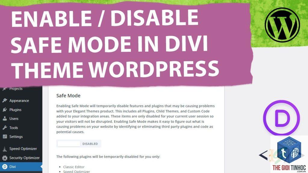 theme wordpress safe mode