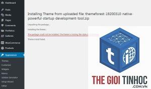 theme wordpress sidebar lỗi