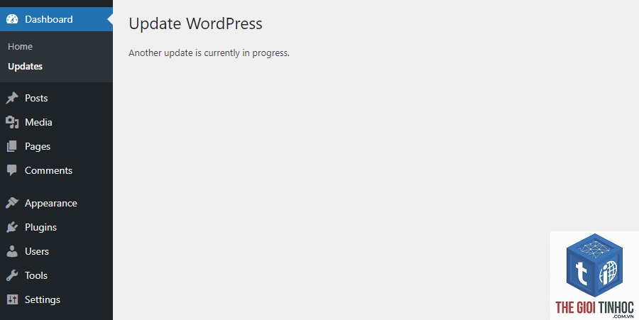 theme wordpress update stuck