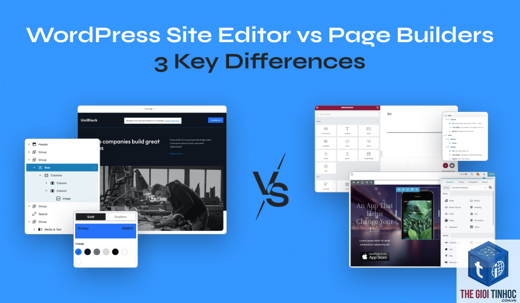 theme wordpress vs page builder