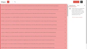theme wordpress widget area lỗi