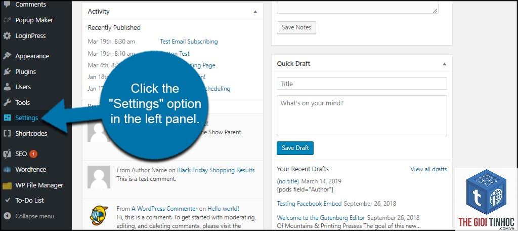 thiết lập email quản trị wordpress - Hình 1