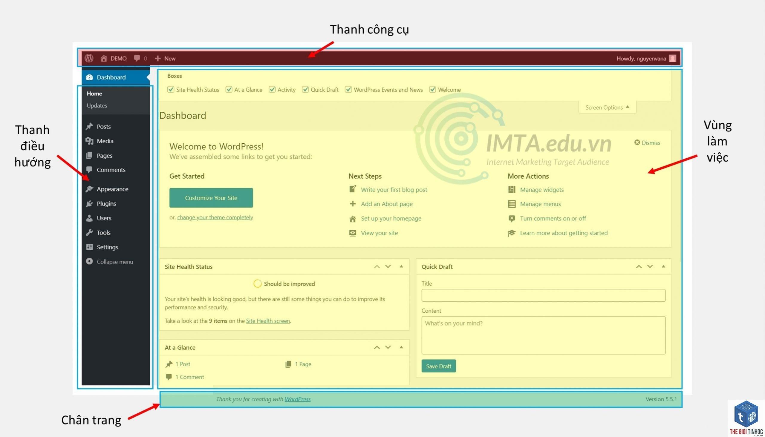 tổng quan dashboard wordpress - Hình 5