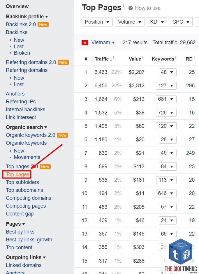 top pages trong ahrefs là gì - Hình 2