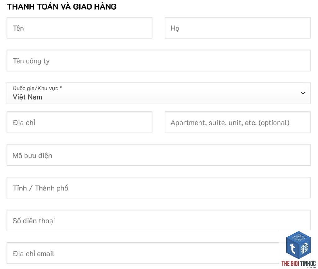 trang thanh toán woocommerce