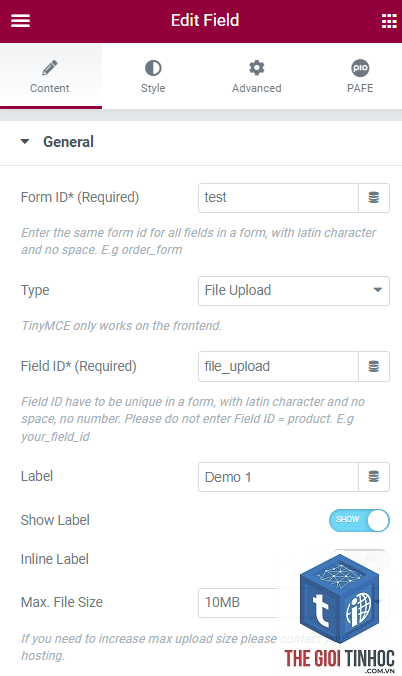 upload file form elementor - Hình 3