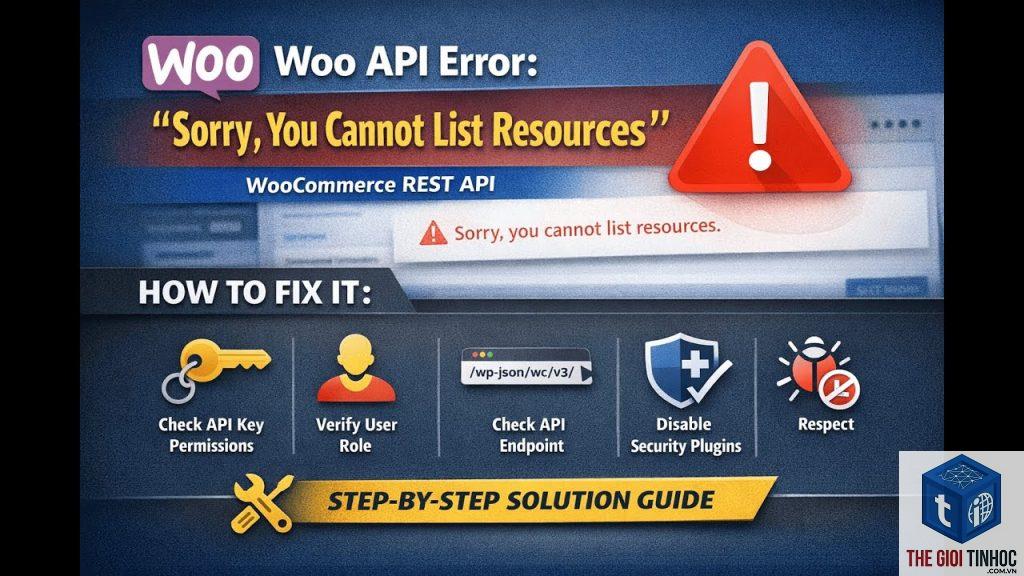 woocommerce api permission lỗi