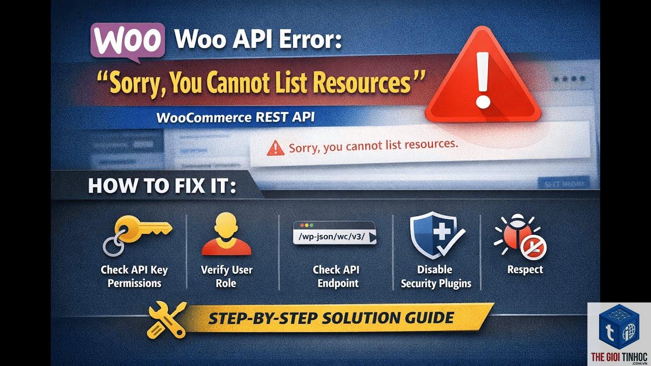 woocommerce api permission lỗi - Hình 1