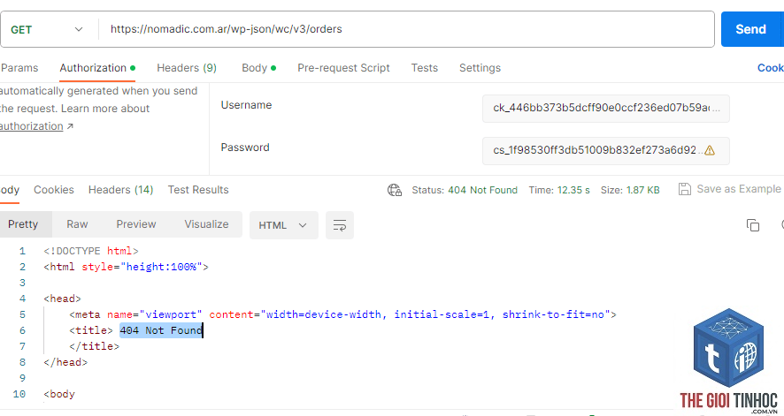 woocommerce api response lỗi - Hình 2