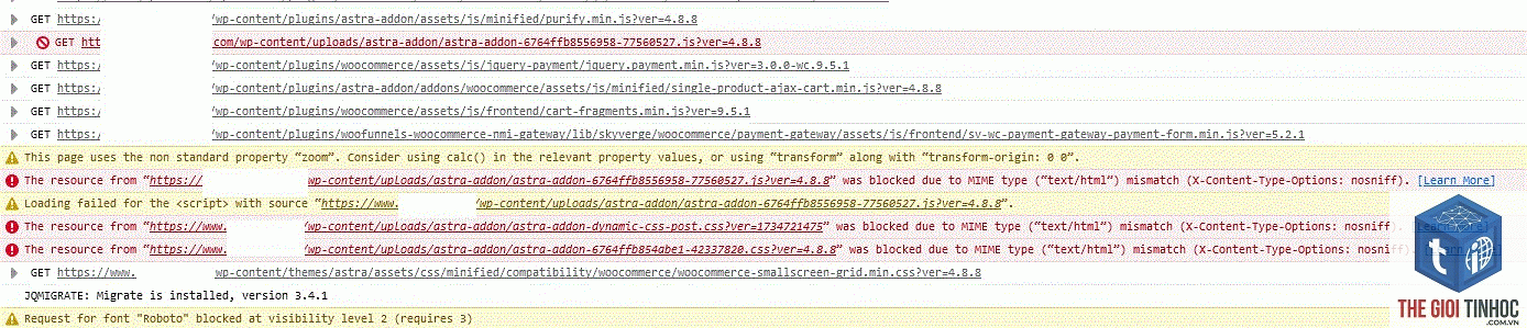 woocommerce astra lỗi - Hình 1