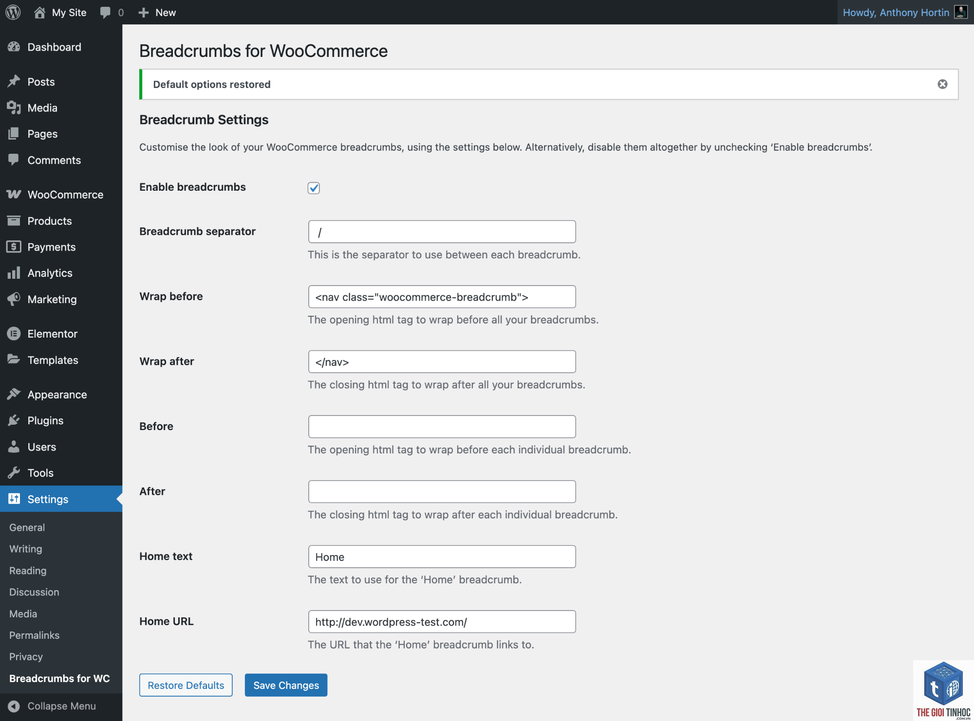woocommerce breadcrumb lỗi - Hình 1