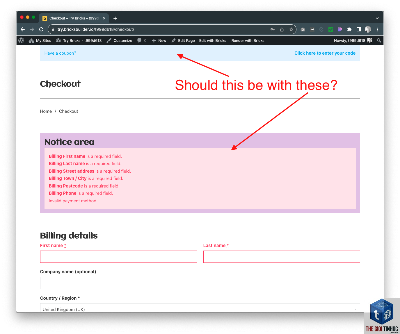 woocommerce bricks lỗi - Hình 1