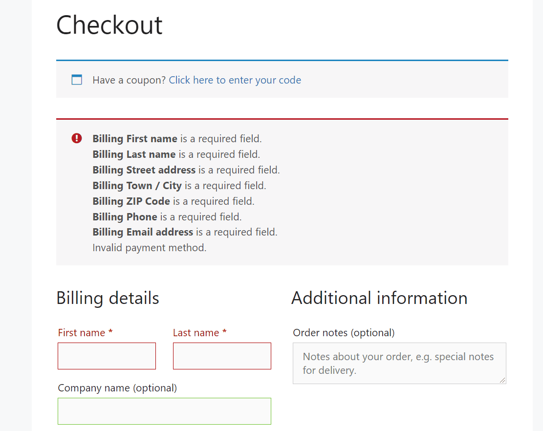 woocommerce checkout lỗi - Hình 2