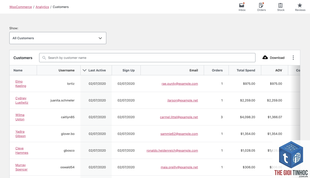 woocommerce customer report lỗi