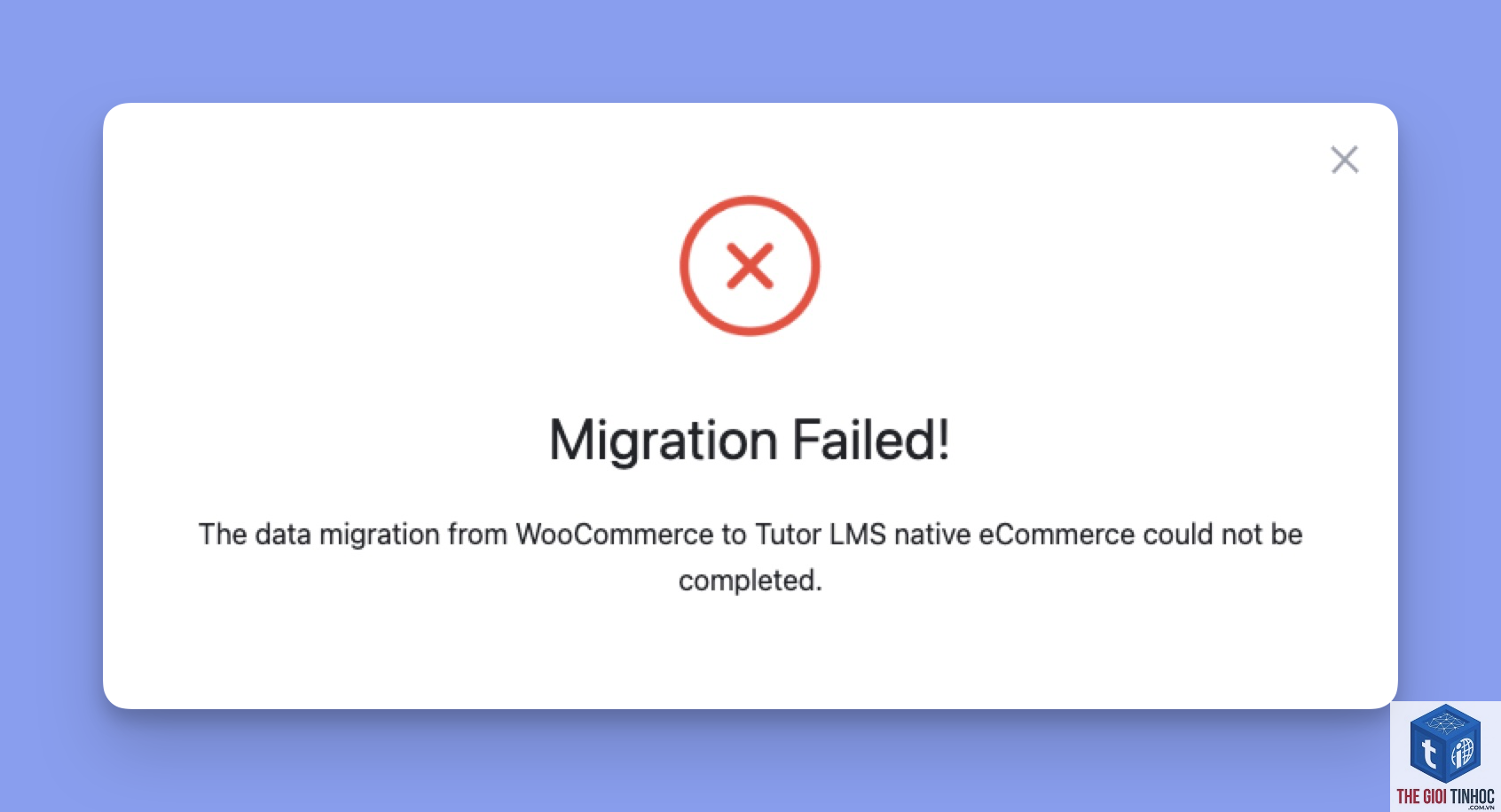 woocommerce database migration lỗi - Hình 1