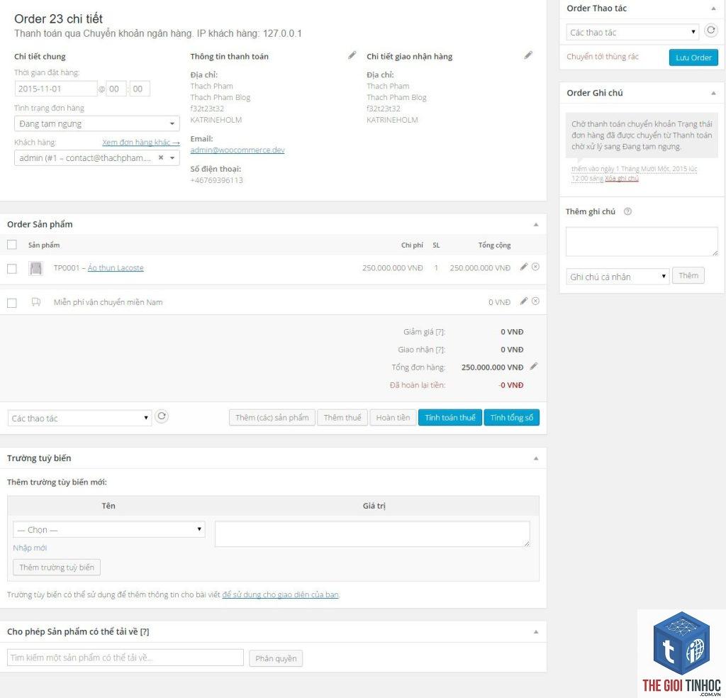 woocommerce đơn hàng không tạo