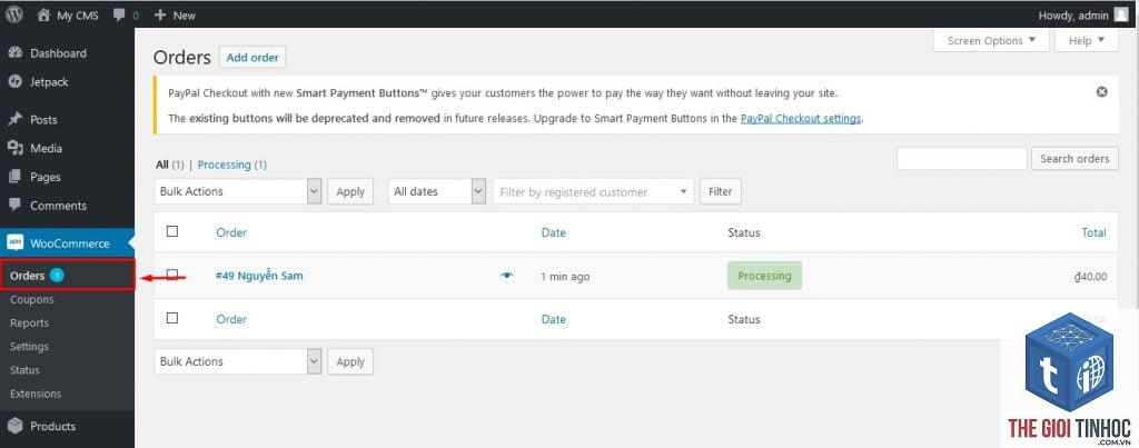 woocommerce đơn hàng processing lỗi - Hình 2