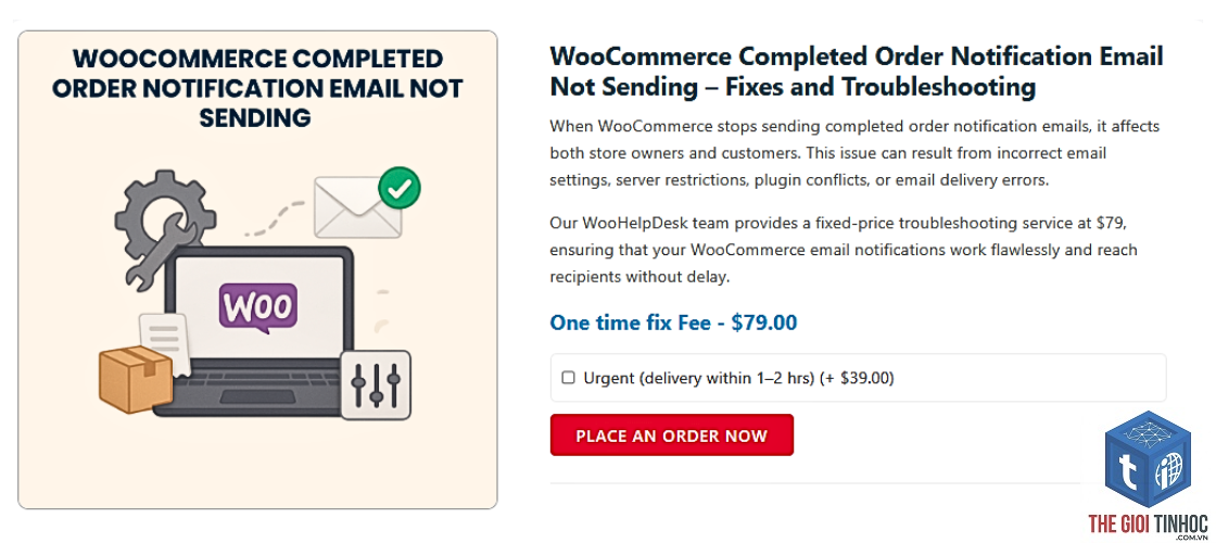 woocommerce email completed order lỗi - Hình 2