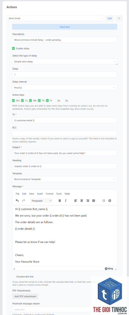 woocommerce email delay lỗi