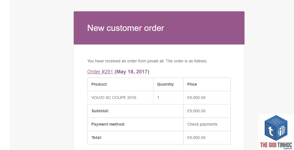 woocommerce email new order lỗi