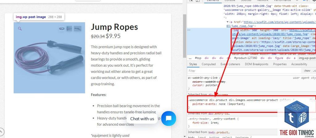 woocommerce gallery lỗi