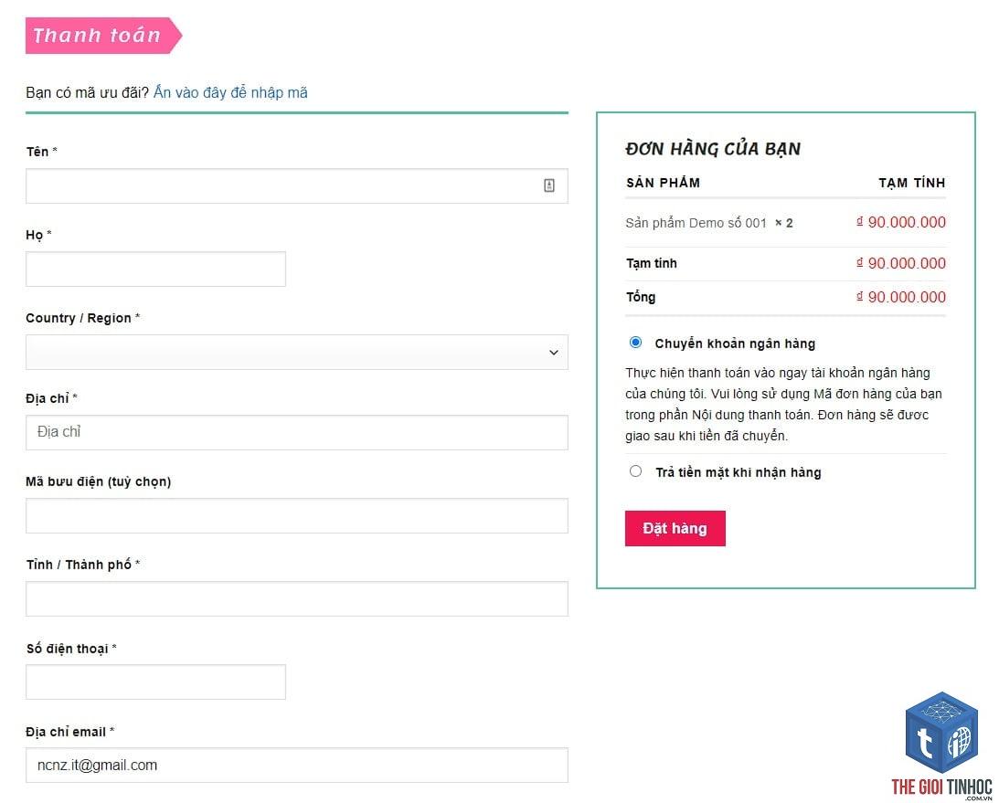 woocommerce không thanh toán được - Hình 5