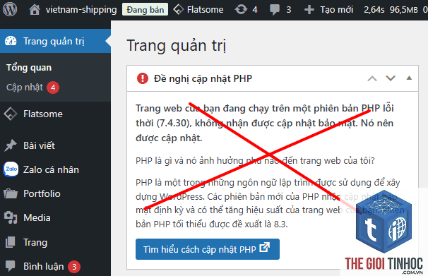 woocommerce không tương thích php