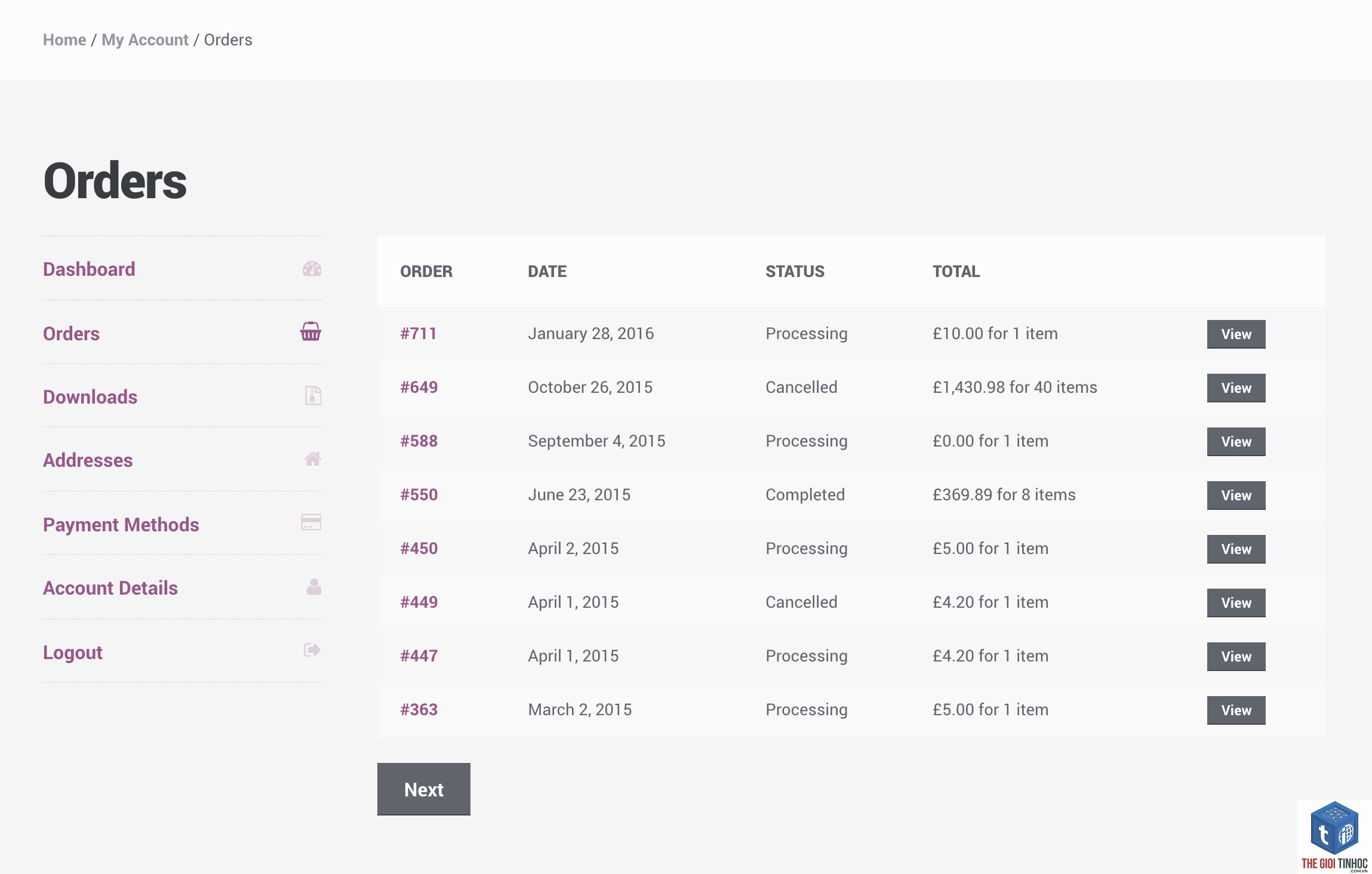 woocommerce my account page 404 - Hình 5