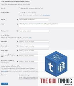 woocommerce onepay lỗi