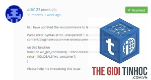 woocommerce parse error