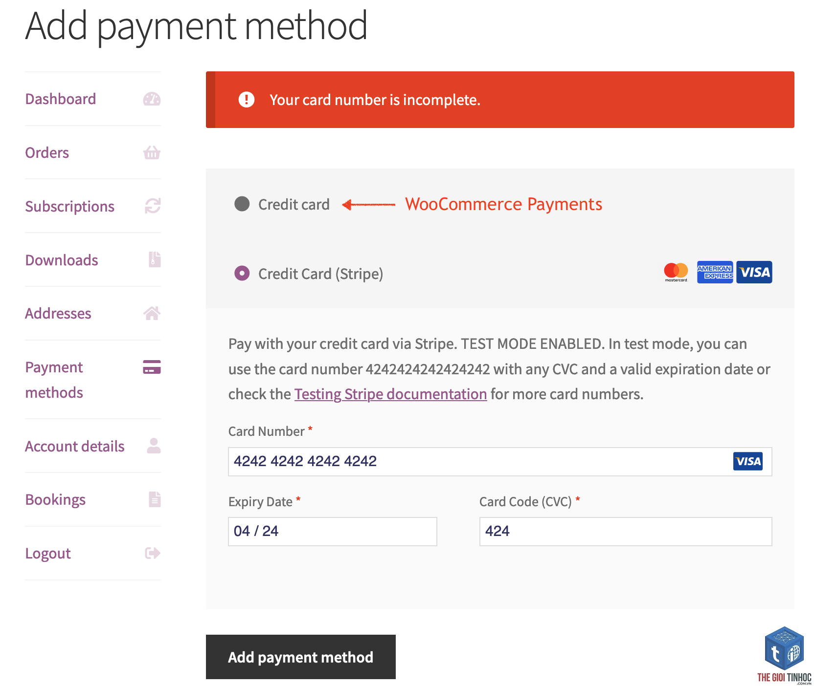 woocommerce payment gateway error - Hình 2
