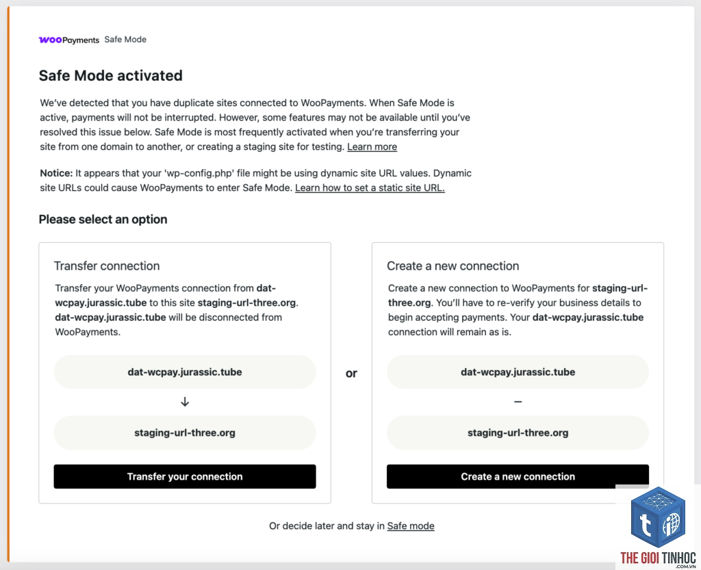 woocommerce safe mode