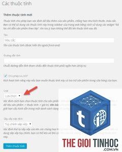 woocommerce sản phẩm lỗi thuộc tính