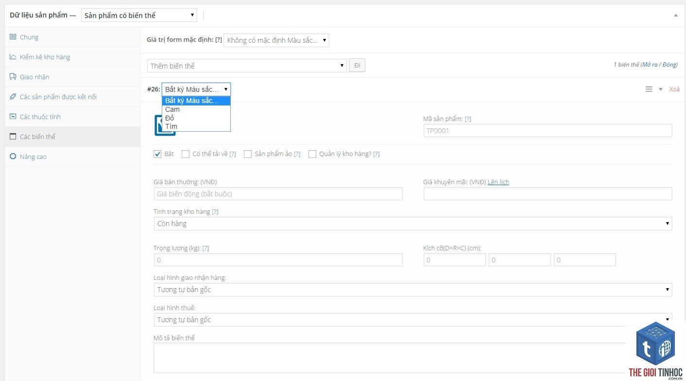 woocommerce sản phẩm lỗi thuộc tính - Hình 4