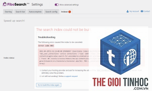 woocommerce search index lỗi