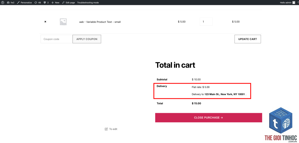 woocommerce shipping calculator lỗi