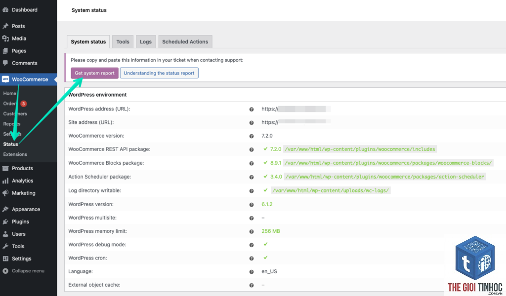 woocommerce system status lỗi - Hình 2