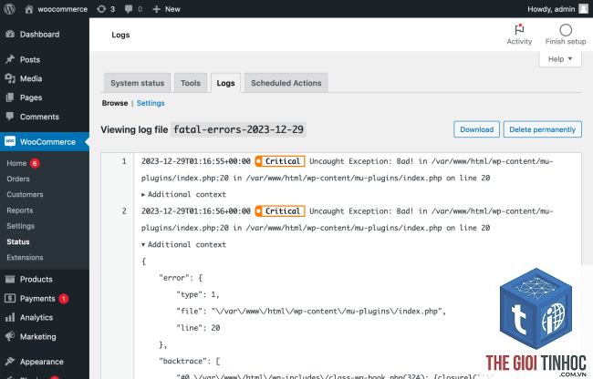 woocommerce system status lỗi - Hình 4