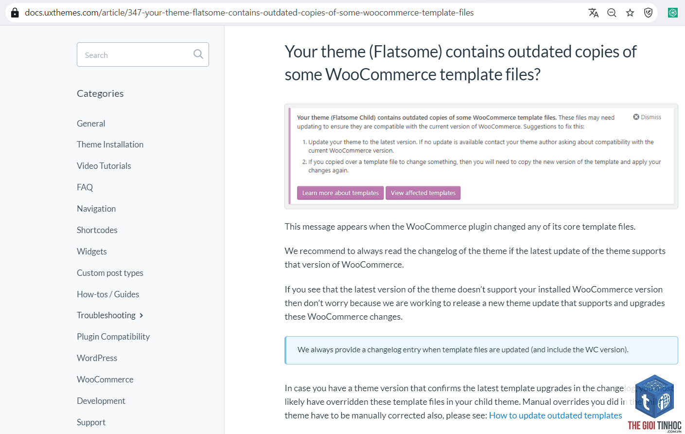 woocommerce theme compatibility lỗi - Hình 2