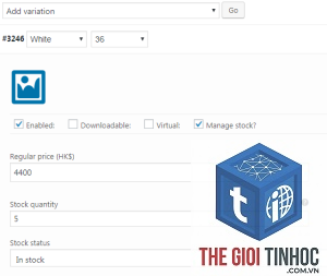 woocommerce variation stock lỗi