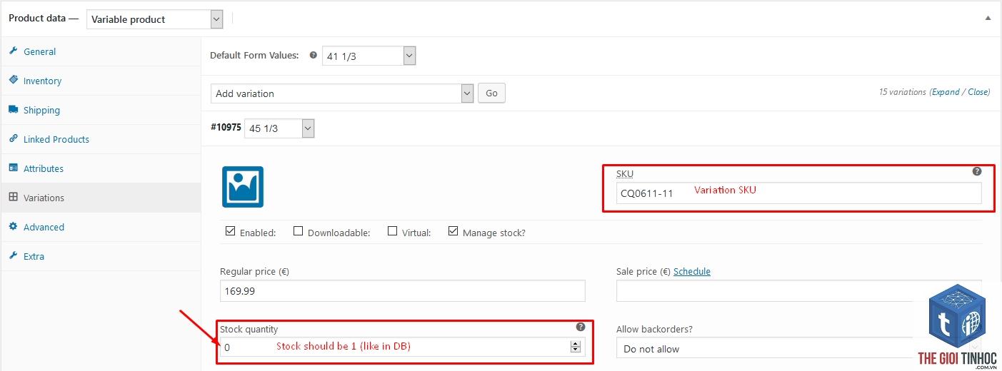 woocommerce variation stock lỗi - Hình 4