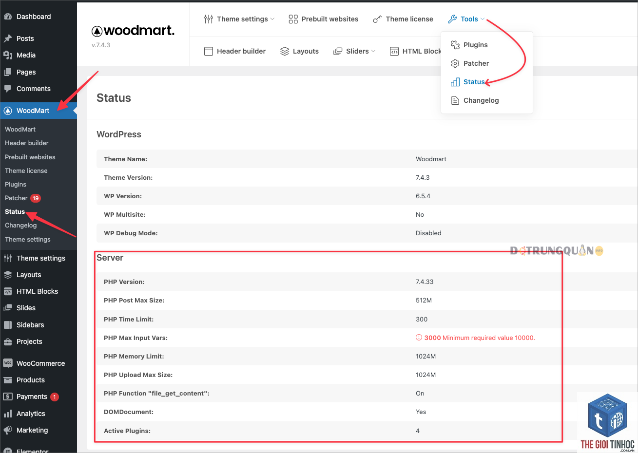 woocommerce woodmart lỗi - Hình 1
