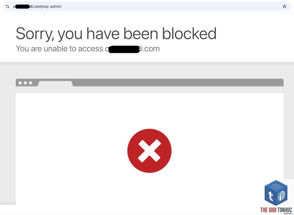 wordpress admin blocked