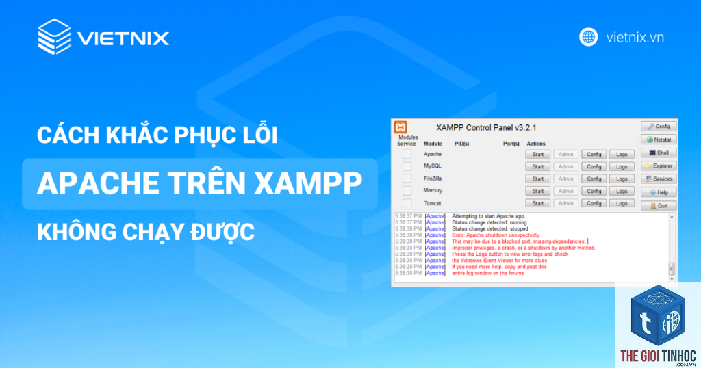 wordpress apache module lỗi