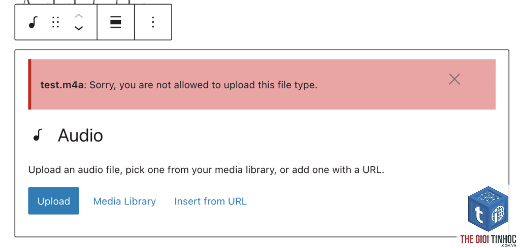 wordpress audio upload lỗi - Hình 4