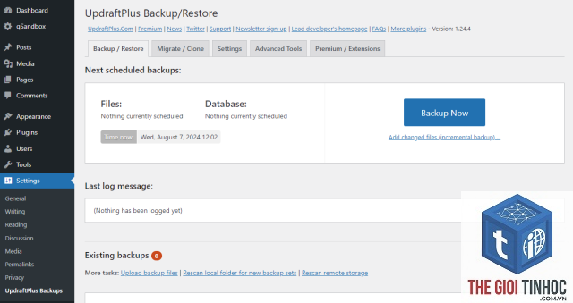 wordpress backup storage full